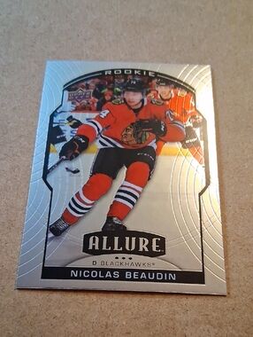 Blackhawks Upper Deck Allure Nicolas Beaudin Hockey Cards